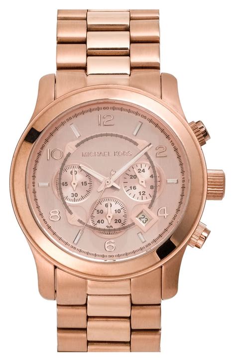 michael kors big chain link watch rose goldrunway watch|Michael Kors Watch 112211.